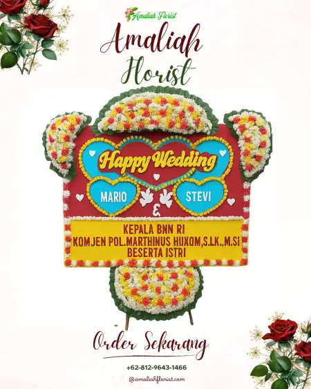 Papan Bunga Pernikahan Narogong